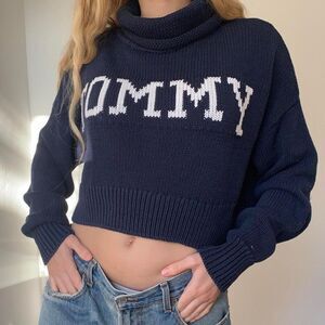 Tommy Hilfiger Dark Blue Cowl Neck Sweater M